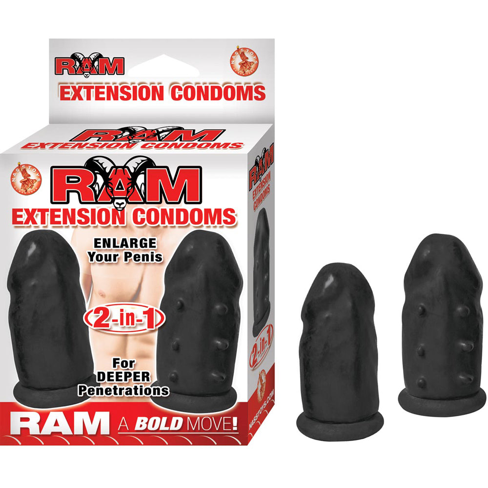 Ram Extension Condoms Black | 782631253825 | Discreet Personal Wellness