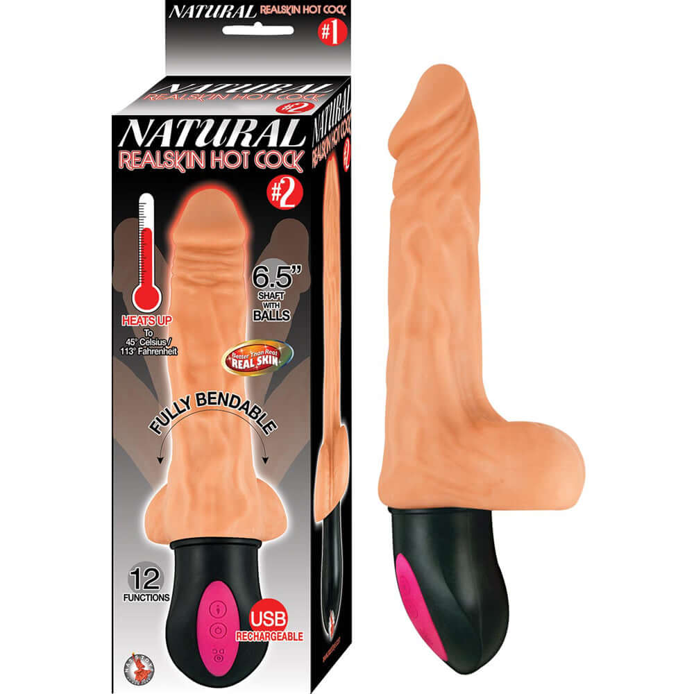 Natural Realskin Hot Penis #2 Flesh | 782631272109 | Discreet Personal Wellness