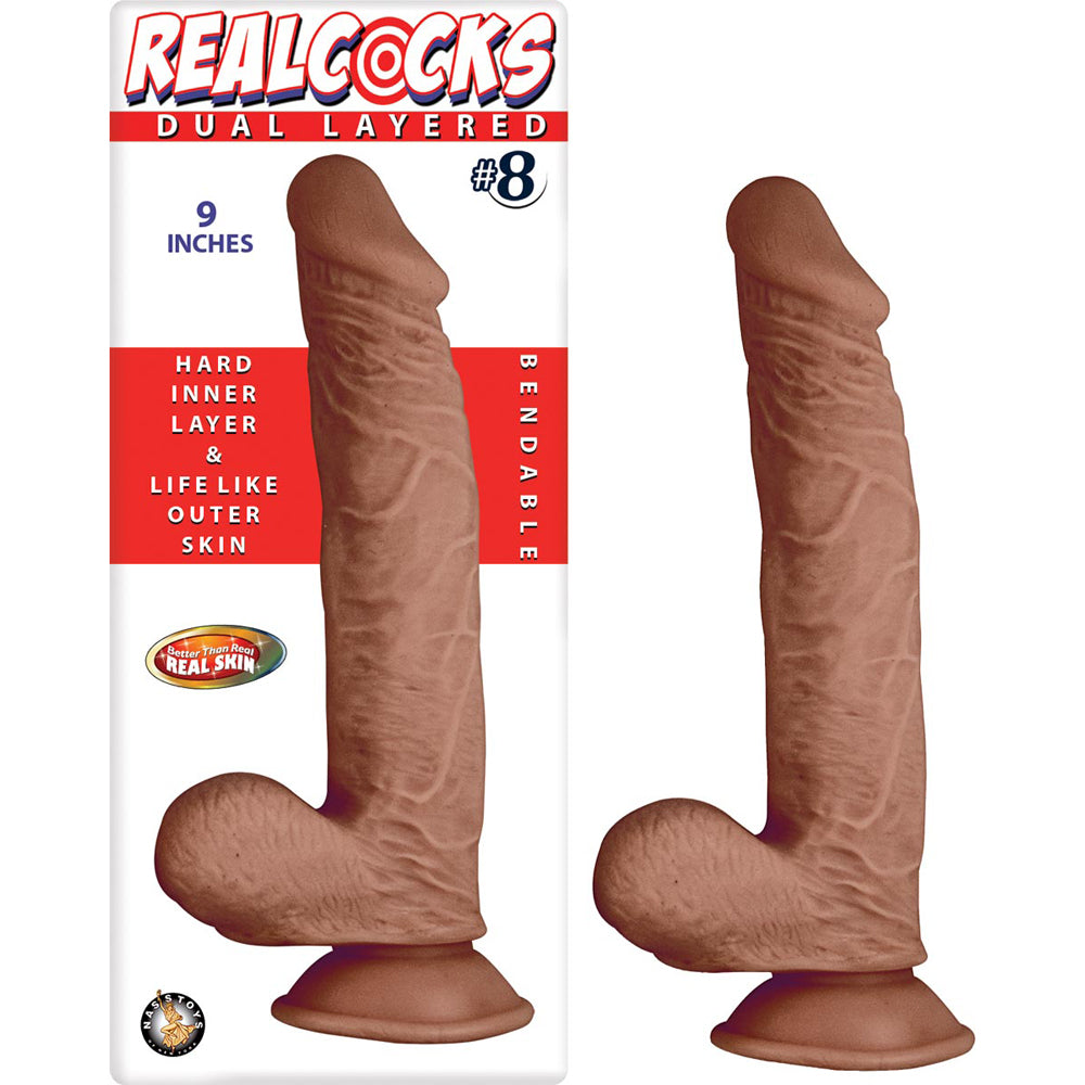 RealPenis Dual Layered #8 Brown | 782631278729 | Discreet Personal Wellness
