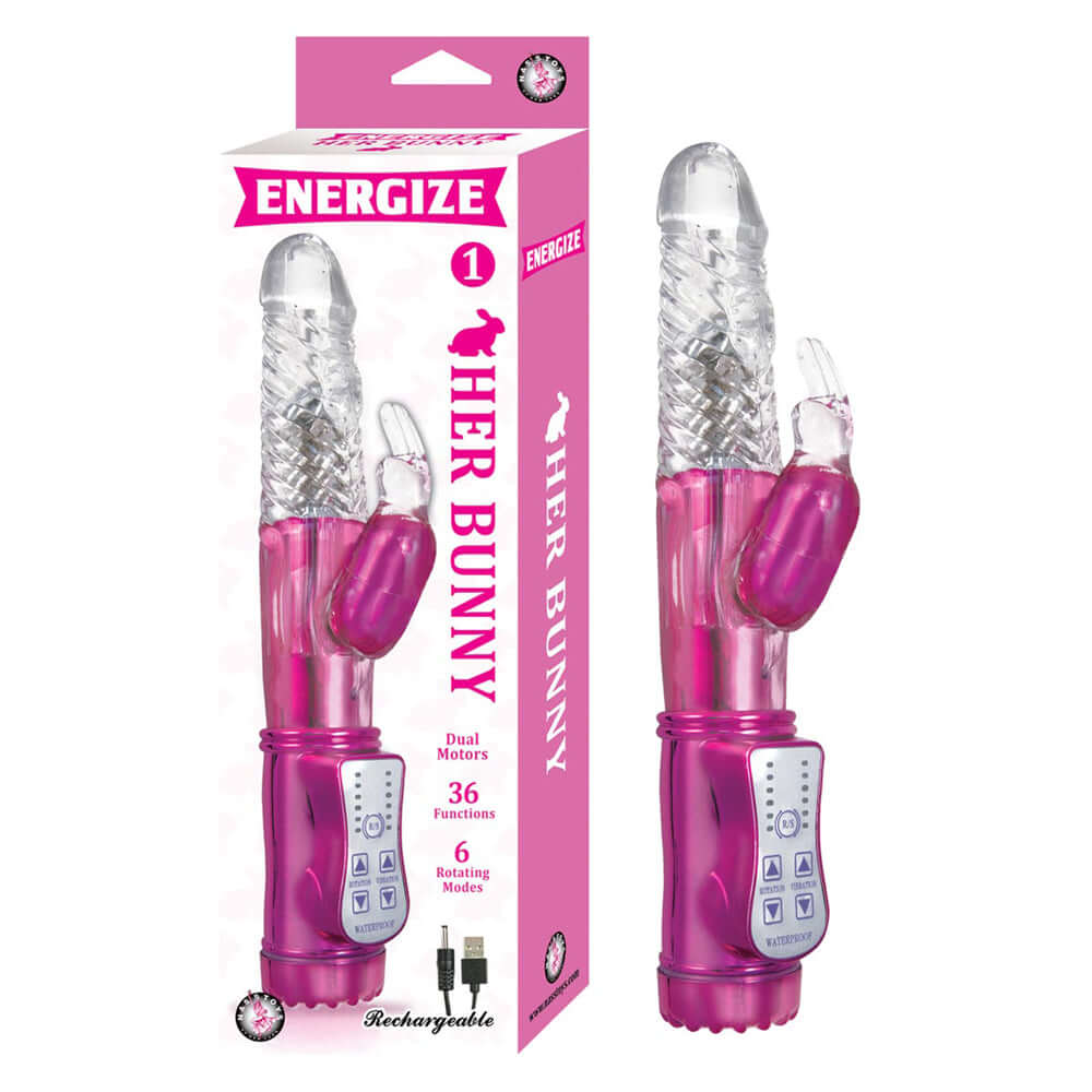 Energize Her Bunny 1 Pink | 782631279016 | Discreet Personal Wellness