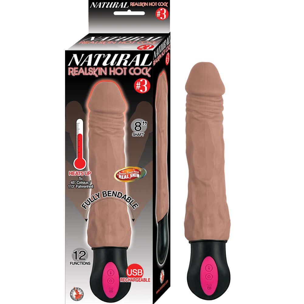 Natural Realskin Hot Penis #3 Brown | 782631281507 | Discreet Personal Wellness