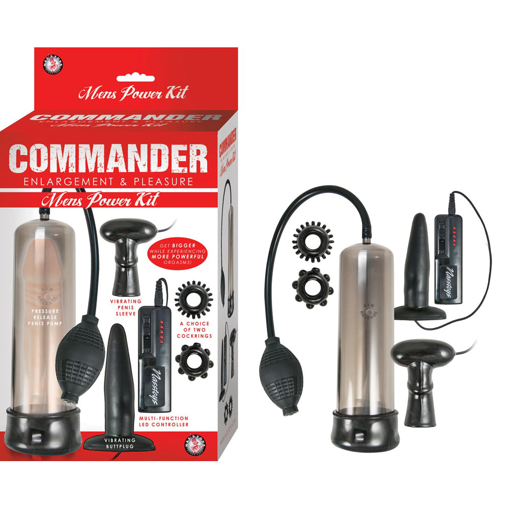 Commander Mens Power Kit Black | 782631284706 | Discreet Personal Wellness