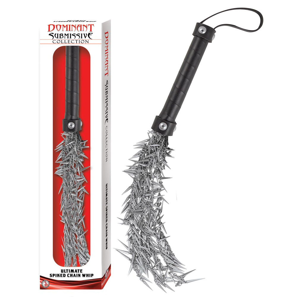 Dominant Submissive Collection Ultimate Spiked Chain Whip | 782631286809 | Discreet Personal Wellness