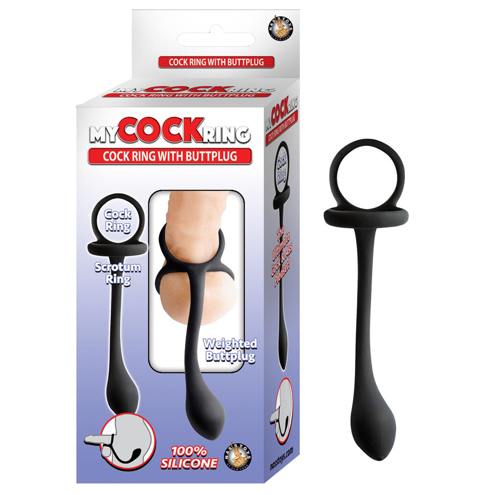 My Penisring Penisring With Buttplug Black | 782631287608 | Discreet Personal Wellness