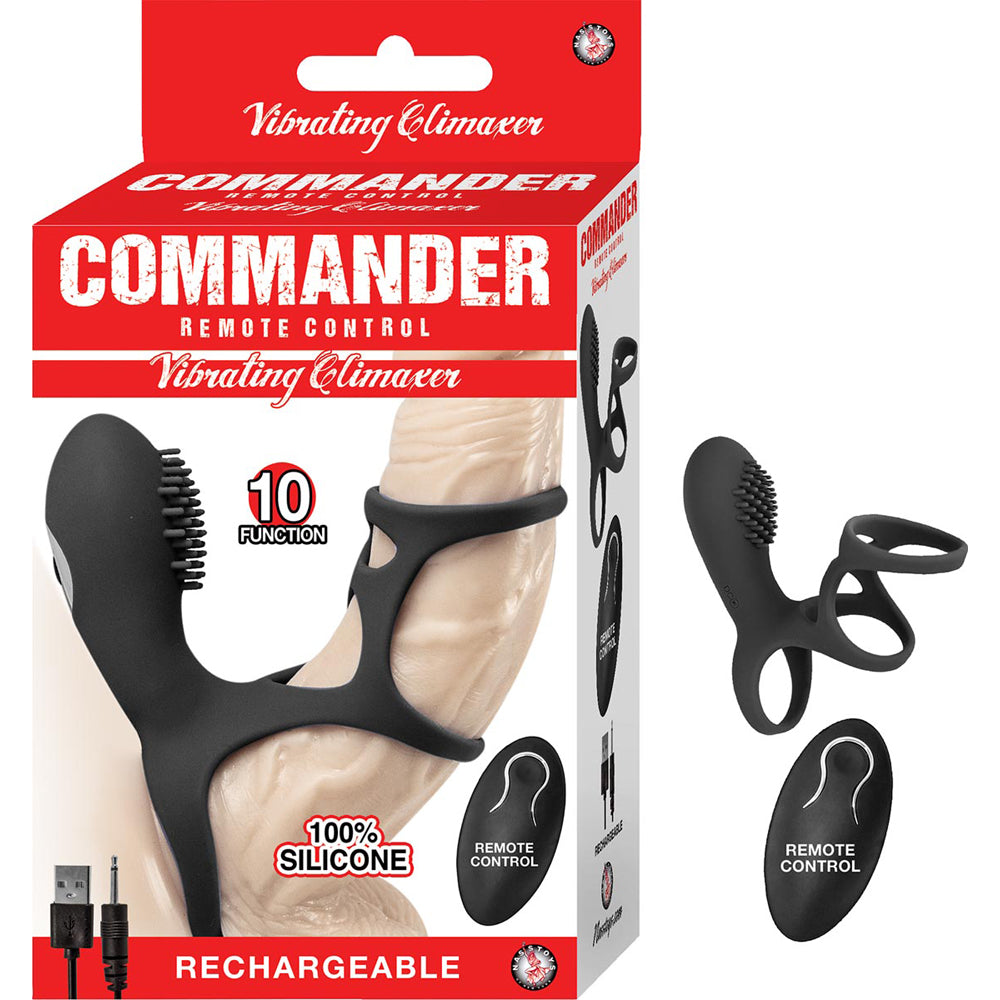 Commander Remote Control Vibrating Climaxer Black | 782631289619 | Discreet Personal Wellness