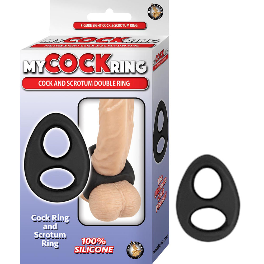 My Penisring Penis And Scrotum Double Ring Black | 782631292206 | Discreet Personal Wellness