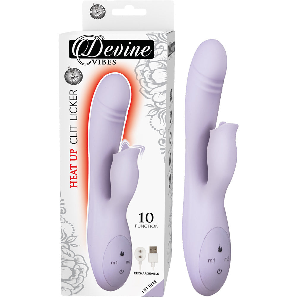 Devine Vibes Heat Up Clitoris Licker Lavender | 782631293920 | Discreet Personal Wellness