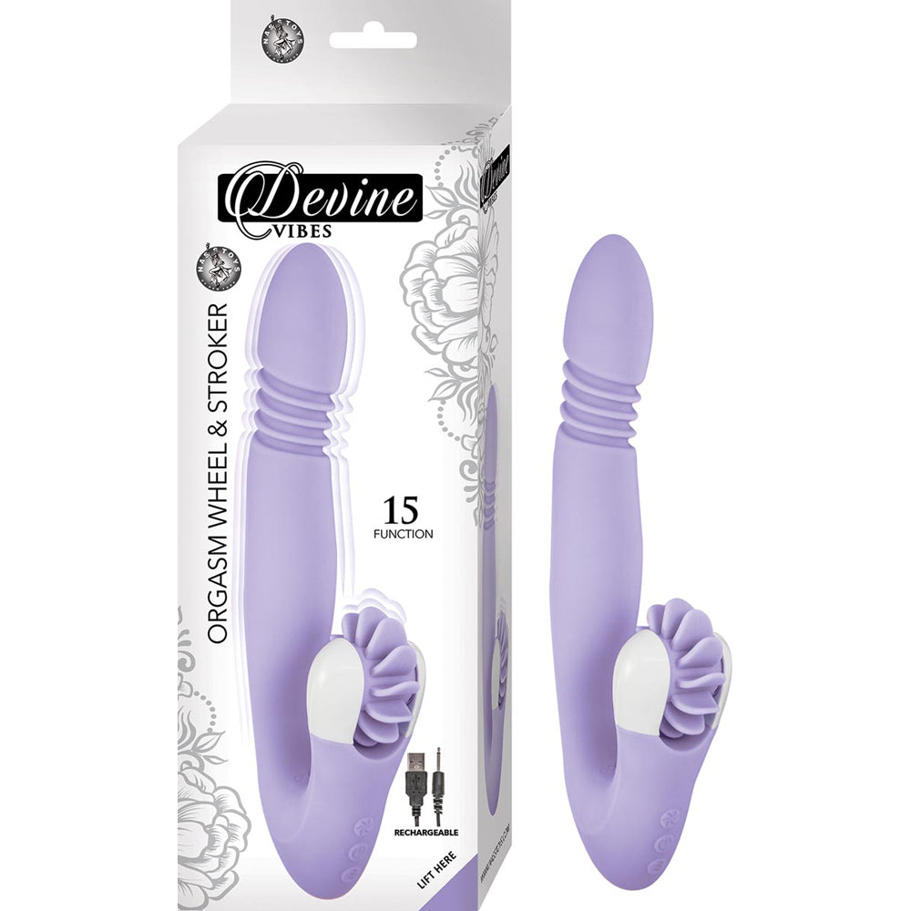 Devine Vibes Orgasm Wheel & Stroker Lavender | 782631294125 | Discreet Personal Wellness
