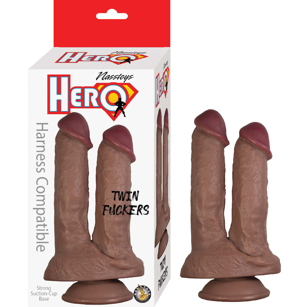 Hero Twin funers Brown | 782631307528 | Discreet Personal Wellness