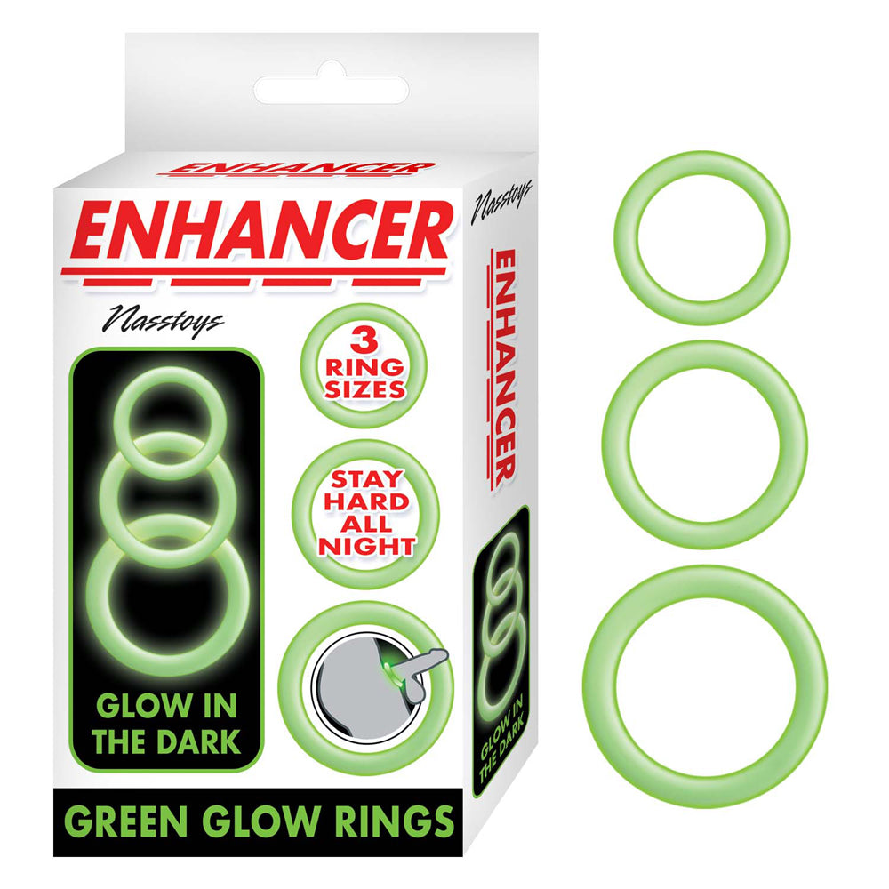 Enhancer Green Glow Rings | 782631308709 | Discreet Personal Wellness