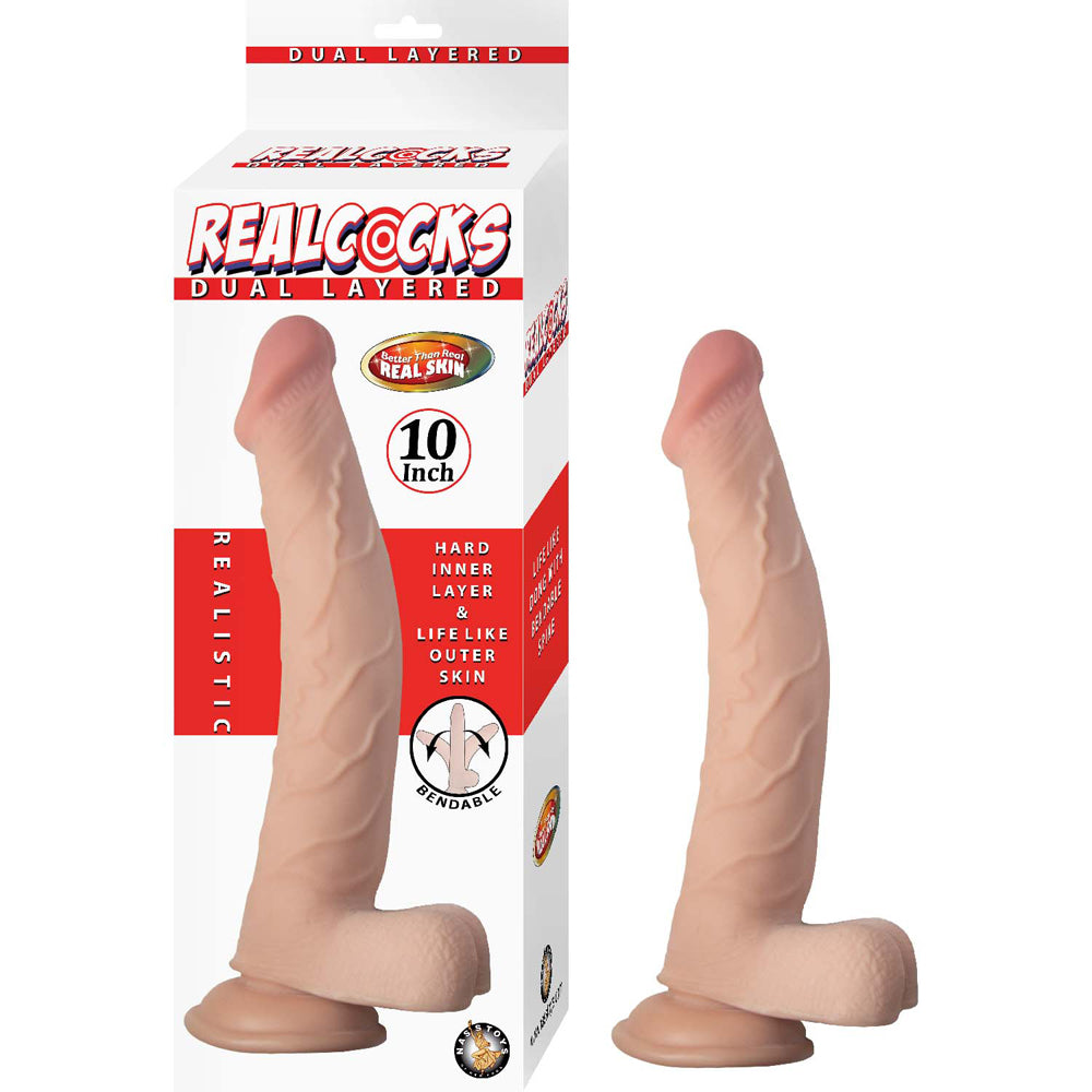 RealPenis Dual Layered 10'' White | 782631309317 | Discreet Personal Wellness