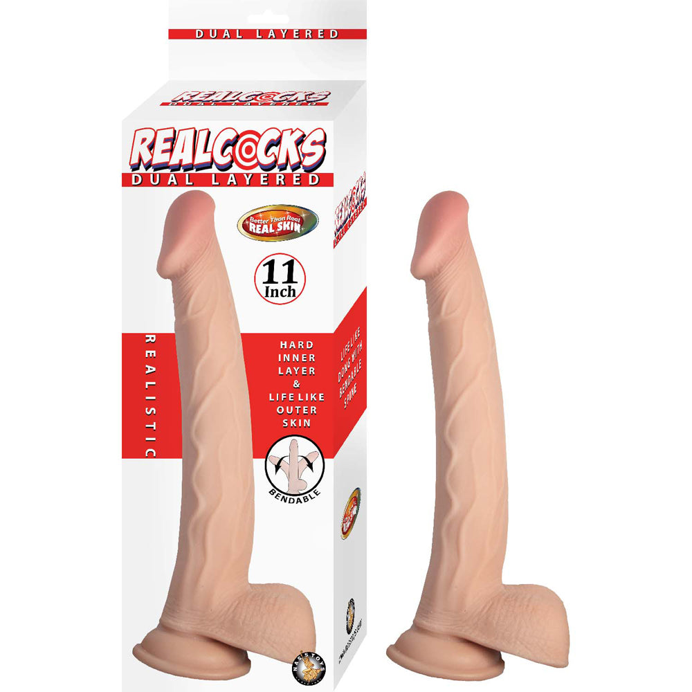 RealPenis Dual Layered 11'' White | 782631309416 | Discreet Personal Wellness