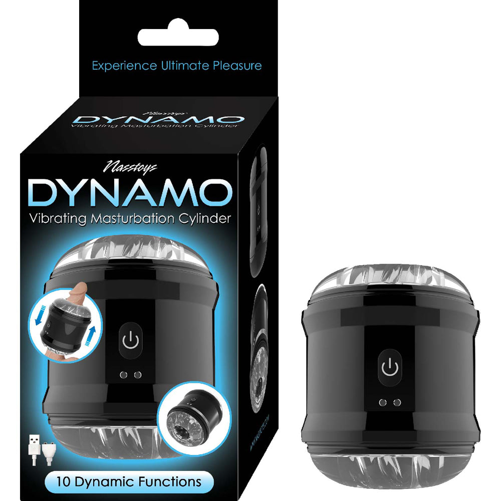 Dynamo Vibrating Masturbator Cup Black | 782631310627 | Discreet Personal Wellness