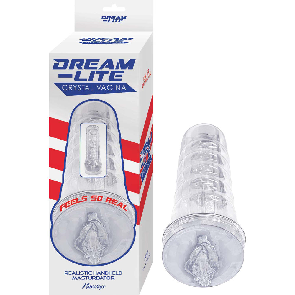 Dream-Lite Crystal Vagina Masturbator Clear | 782631312317 | Discreet Personal Wellness