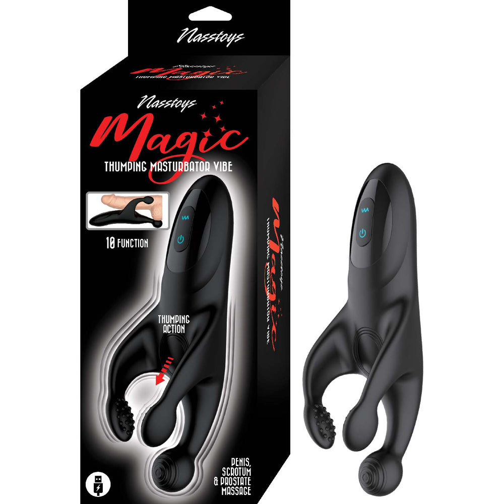 Magic Thumping Masturbator Black | 782631316605 | Discreet Personal Wellness