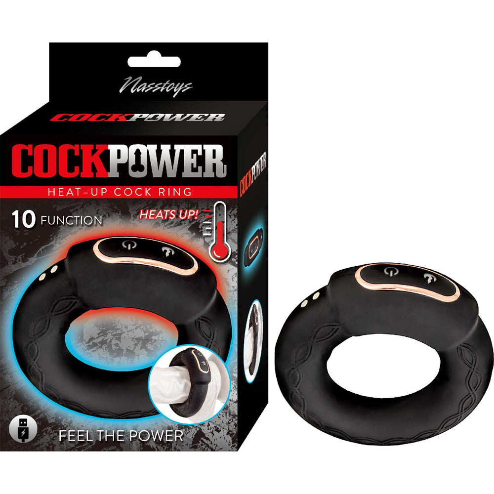 Penispower Heat Up Penis Ring Black | 782631316902 | Discreet Personal Wellness