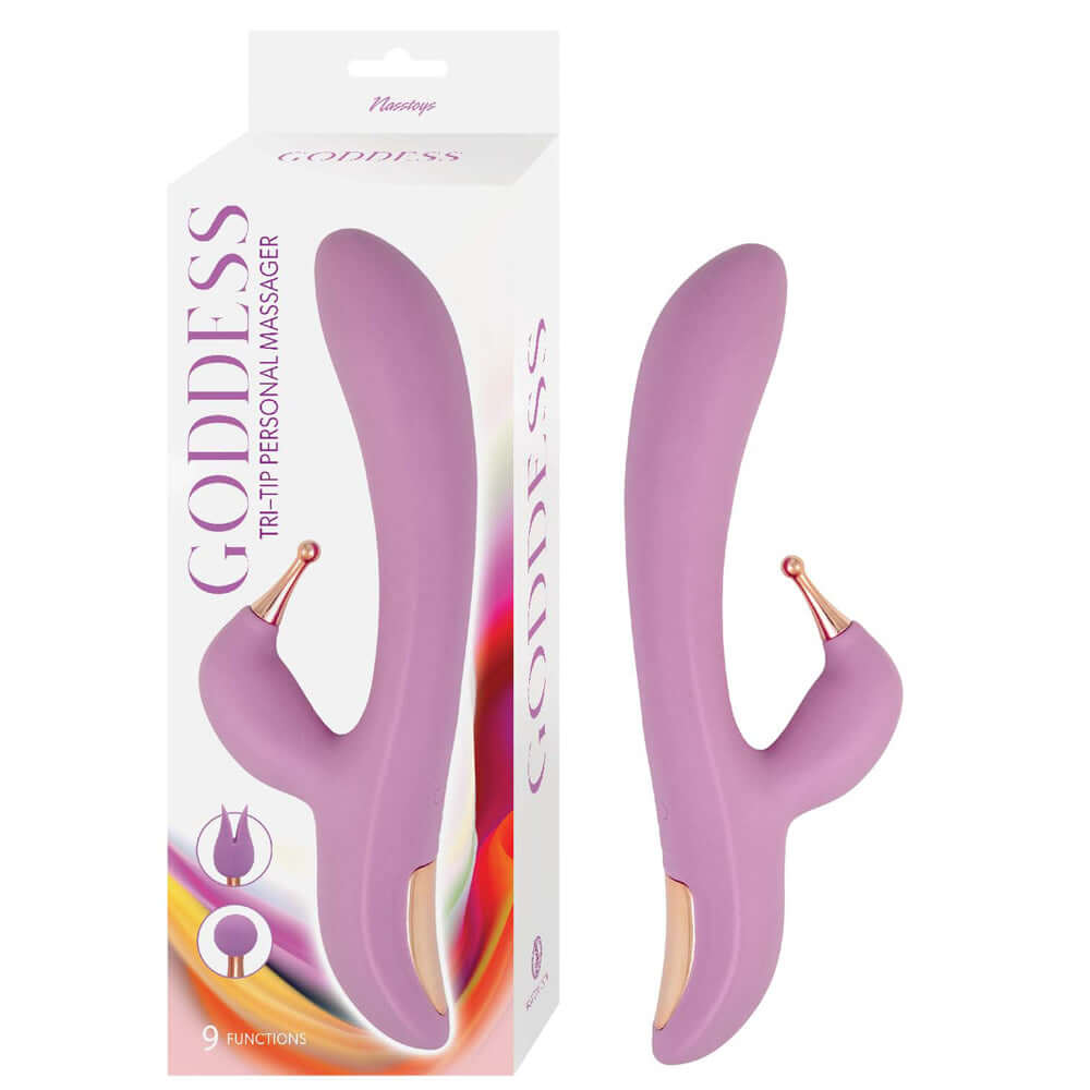 Goddess Tri-Tip Personal Massager Lavender | 782631322422 | Discreet Personal Wellness