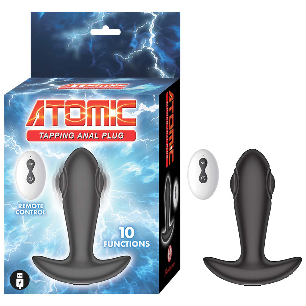 Atomic Tapping Anal Plug Black | 782631324204 | Discreet Personal Wellness