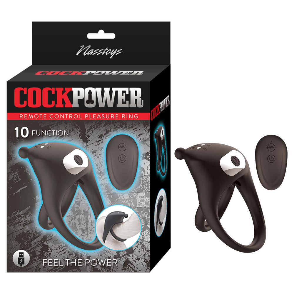 Penispower Remote Control Pleasure Ring Black | 782631324709 | Discreet Personal Wellness