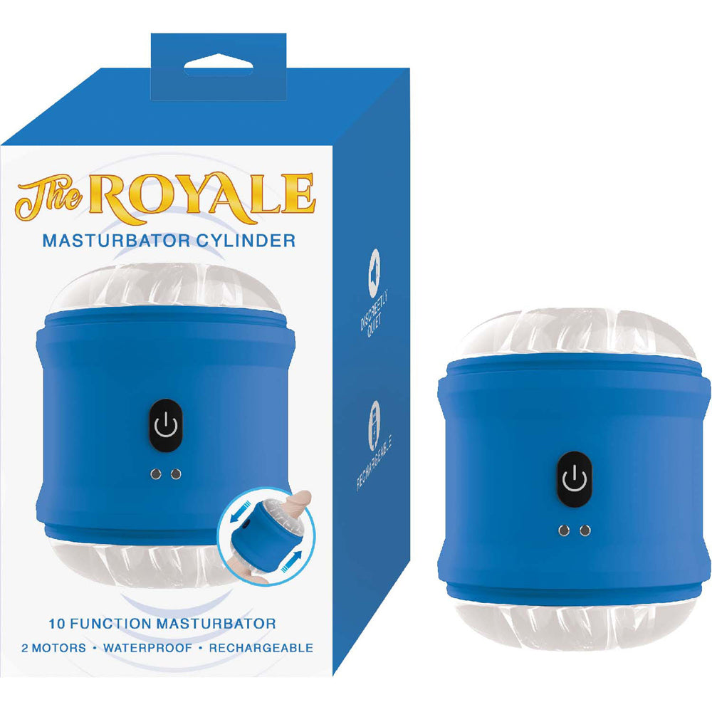 The Royale Masturbator Cylinder Blue | 782631327403 | Discreet Personal Wellness