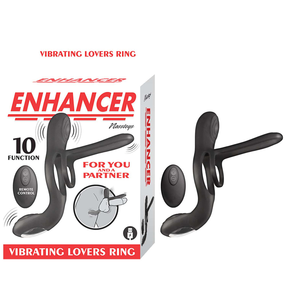 Enhancer Vibrating Lovers Ring Black | 782631328301 | Discreet Personal Wellness