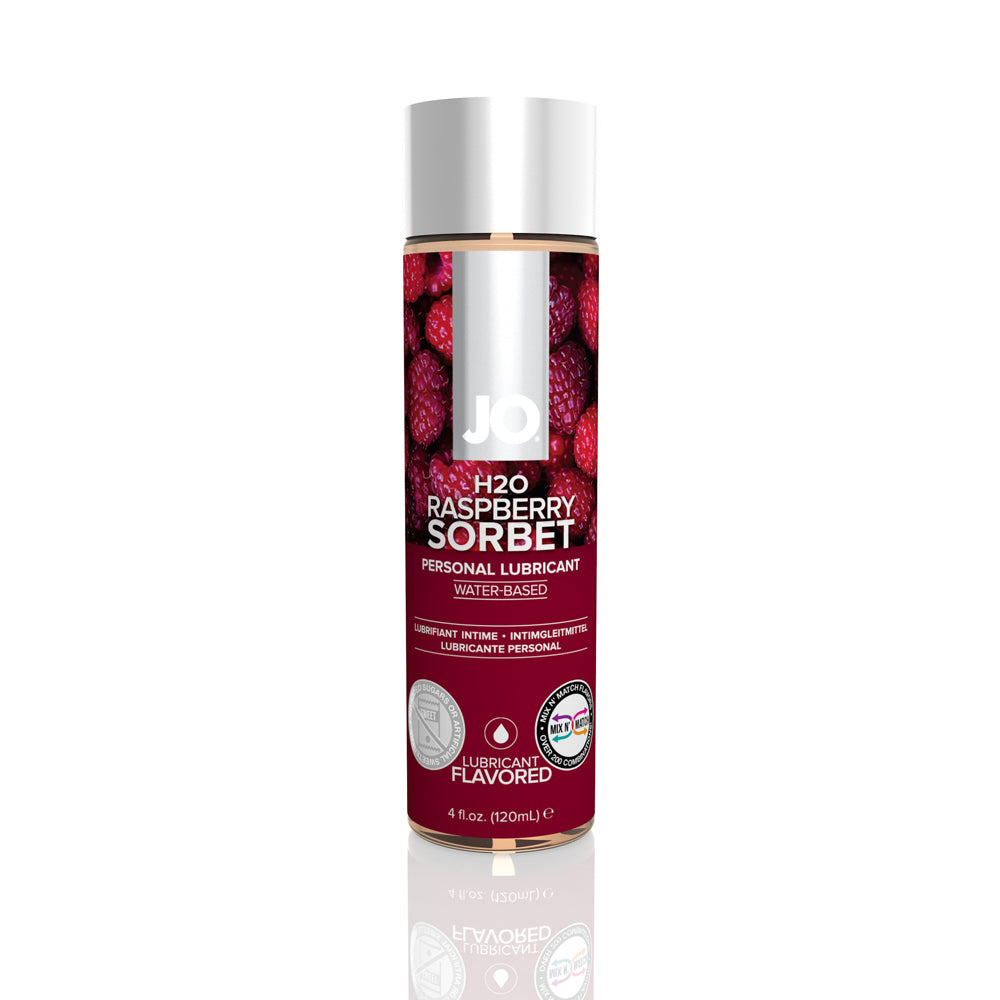 JO H2O Flavored Lubricant Raspberry Sorbet 4 oz. | 796494401170 | Discreet Personal Wellness