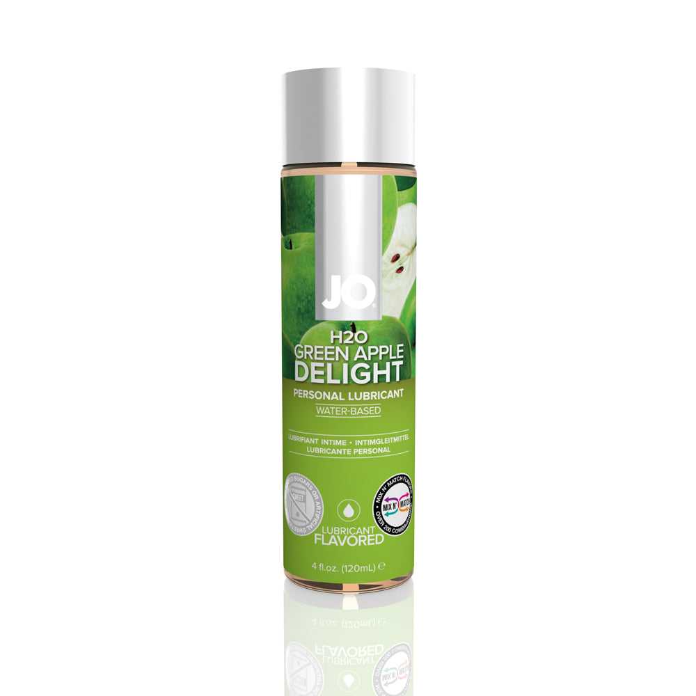 JO H2O Flavored Lubricant Green Apple 4 oz. | 796494403853 | Discreet Personal Wellness