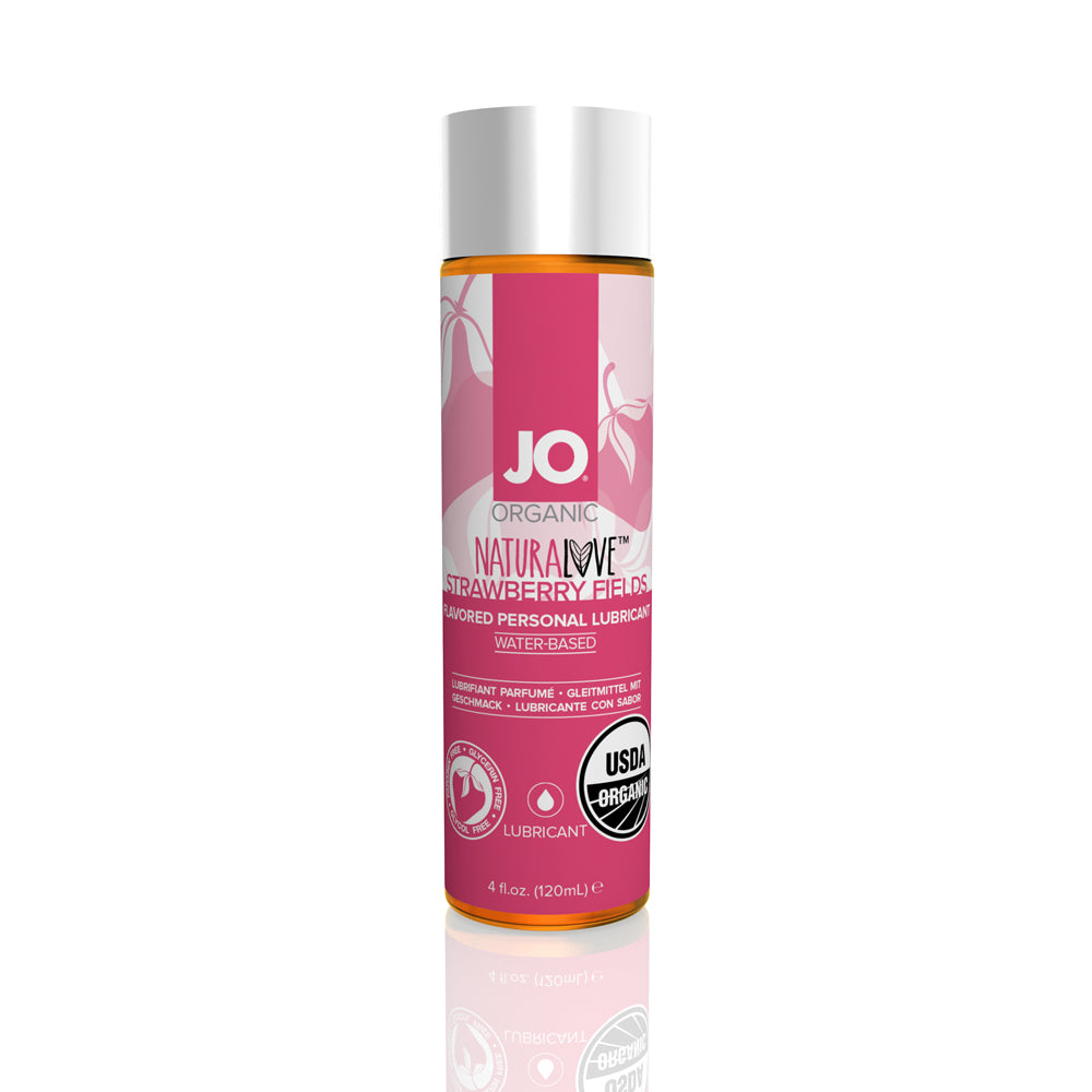 JO Naturalove Organic Lubricant Strawberry 4 oz. | 796494440025 | Discreet Personal Wellness