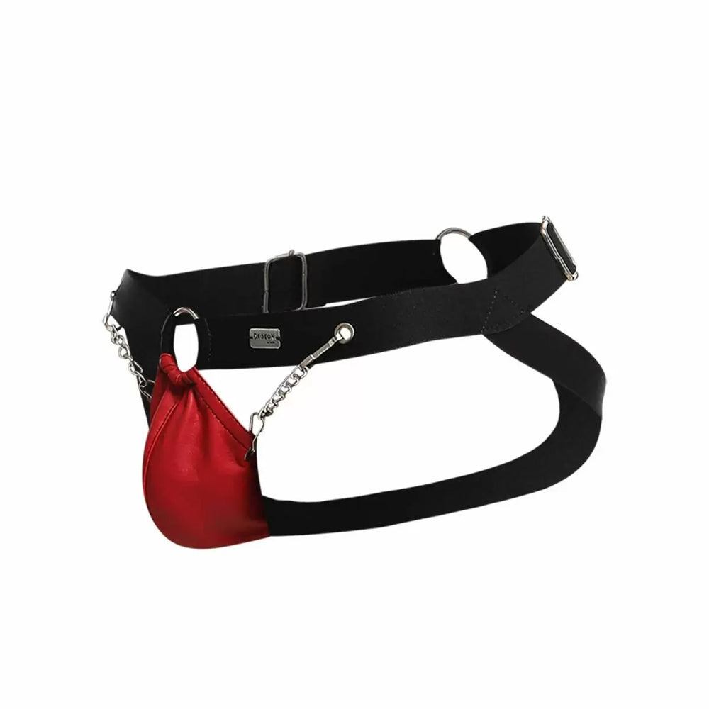 Dngeon Chain Jockstrap Red One Size | 804859876348 | Discreet Personal Wellness