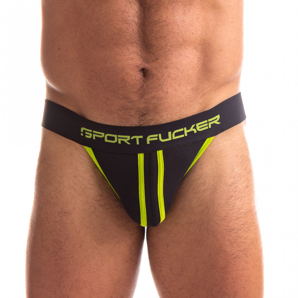 Sport funer Jersey Jock Black/Green Md | 810001686376 | Discreet Personal Wellness