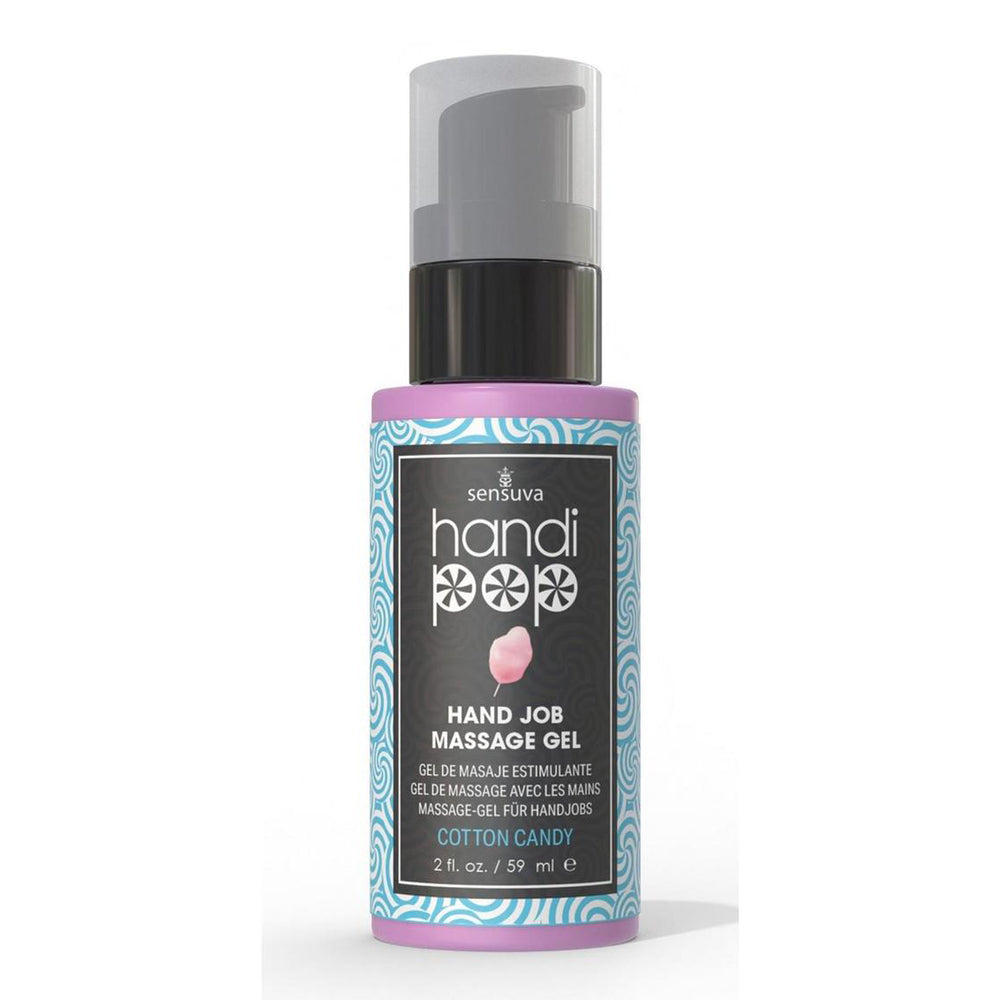 Handipop Edible Massage Gel Cotton Candy 2 oz. Bottle | 810002663826 | Discreet Personal Wellness