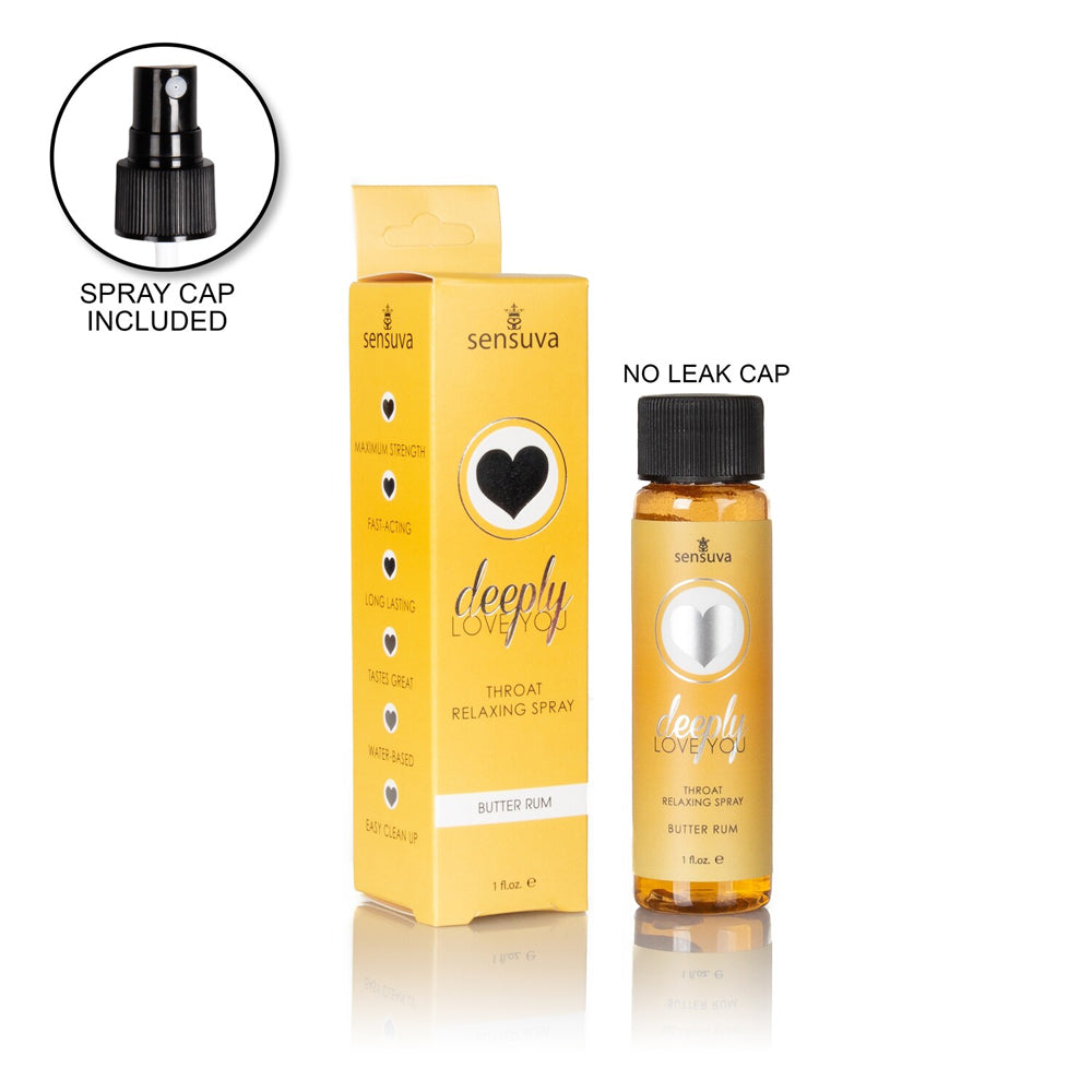 Deeply Love You Oral Relaxing Spray 1 oz. Bottle Butter Rum | 810002664953 | Discreet Personal Wellness