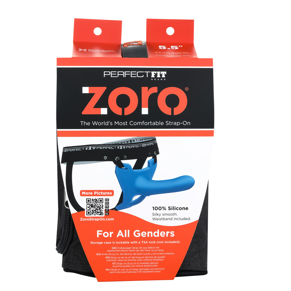 Zoro 5.5" With Case Blue | 8101144800838 | Discreet Personal Wellness