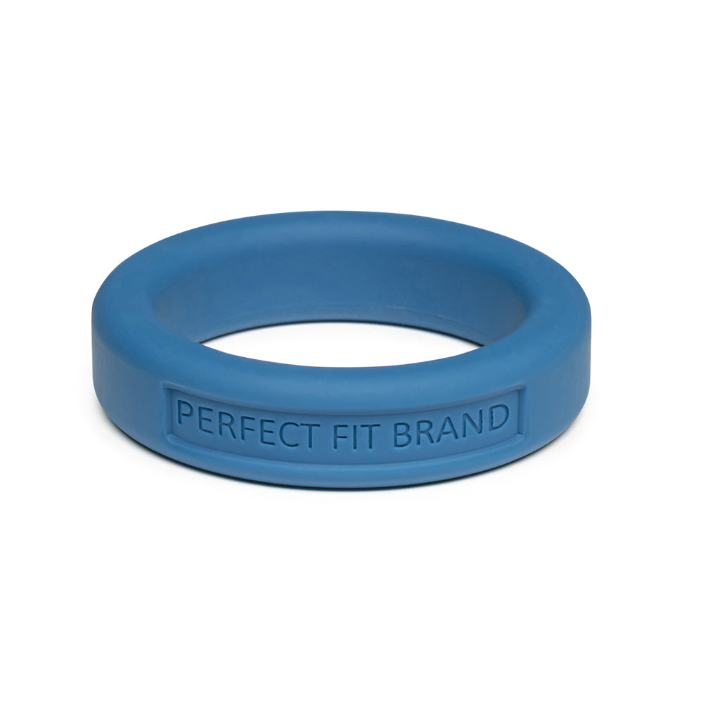 Classic 1.4" (36 mm) Silicone Med. Stretch Penis Ring Blue | 8101144804720 | Discreet Personal Wellness