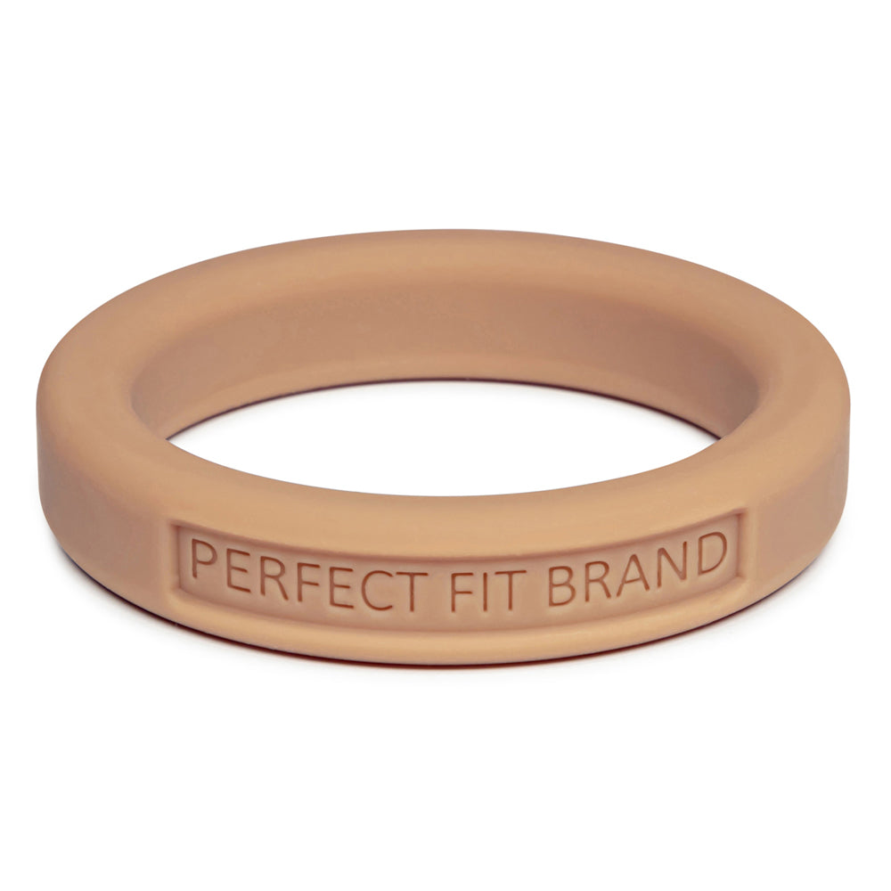 Classic 1.75" (44 mm) Silicone Med. Stretch Penis Ring Skintone 3 | 8101144805574 | Discreet Personal Wellness