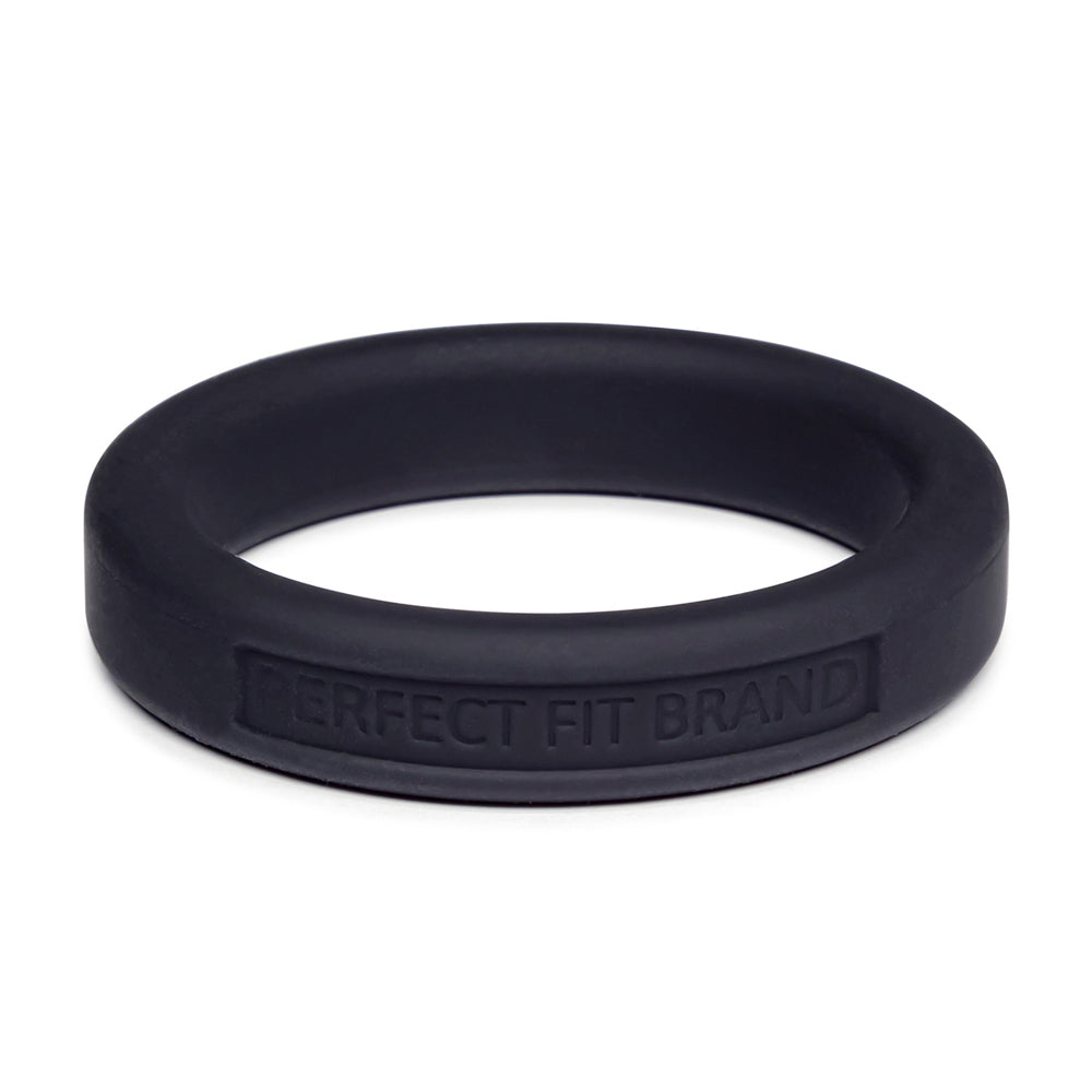 Classic 1.75" (44 mm) Silicone Med. Stretch Penis Ring Black | 8101144806564 | Discreet Personal Wellness