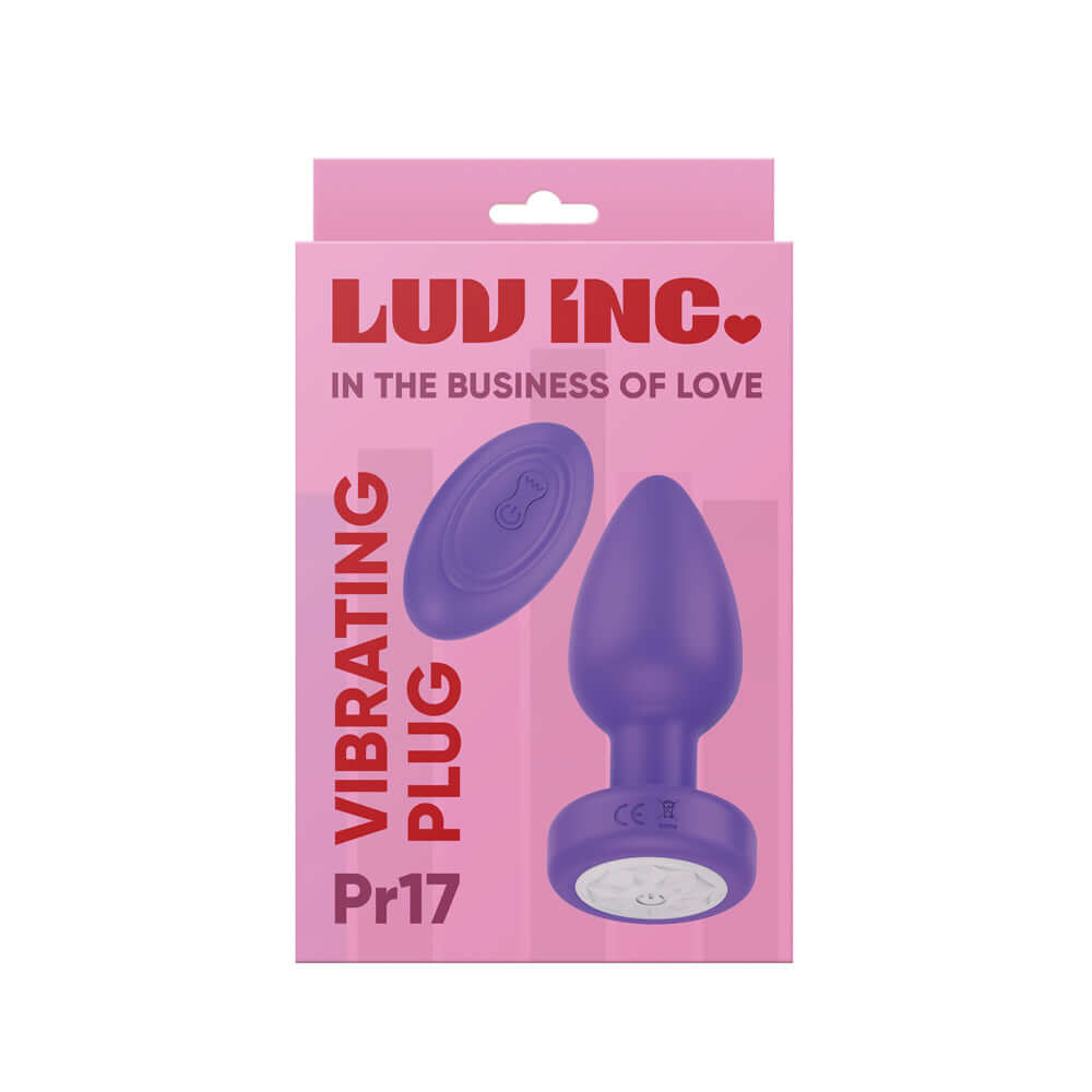 Pr17: Vibrating Plug W/ Remote Purple | 810119281937 | Discreet Personal Wellness