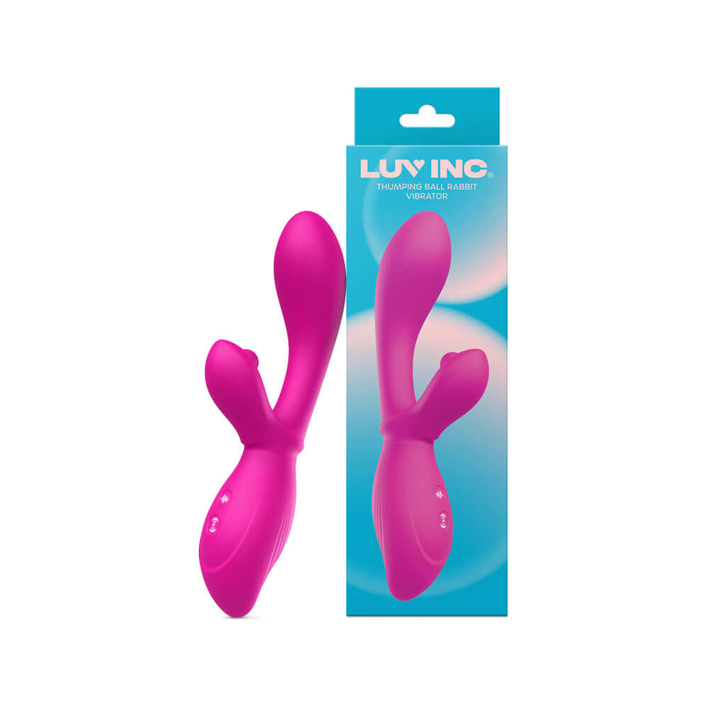 Tb58: Thumping Ball Rabbit Vibrator Pink | 810119283474 | Discreet Personal Wellness