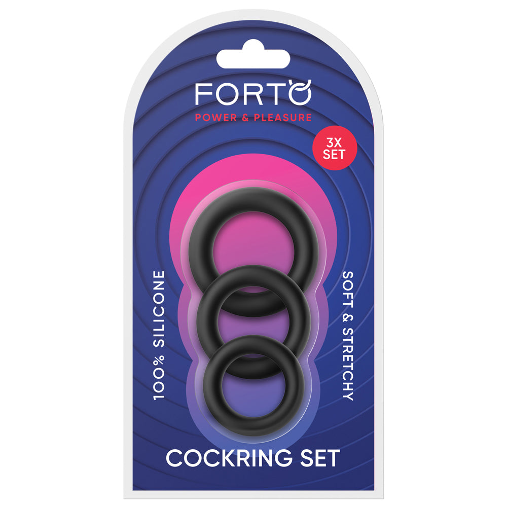 F-39: Trio Penisring Set Black | 810119283863 | Discreet Personal Wellness