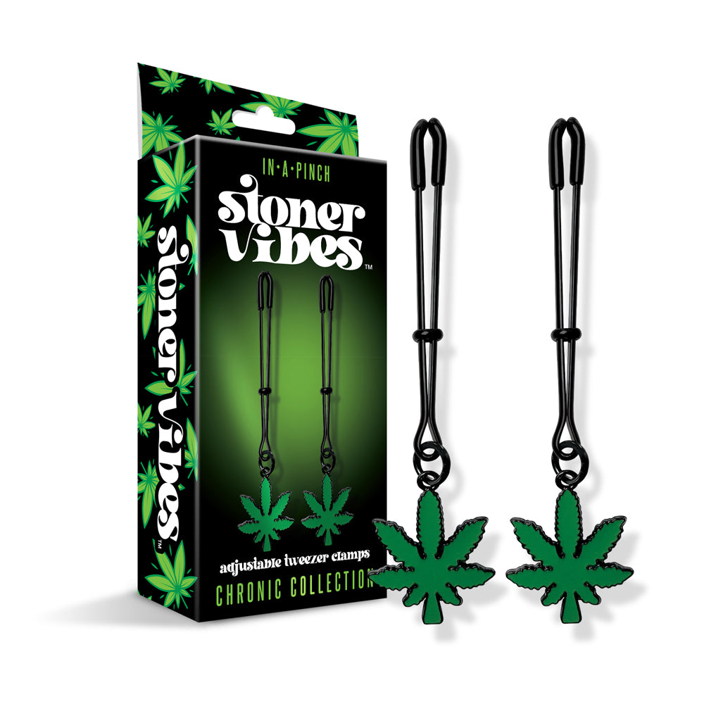 Stoner Vibes Chronic Collection Adjustable Tweezer Nipple Clamps | 810126930156 | Discreet Personal Wellness