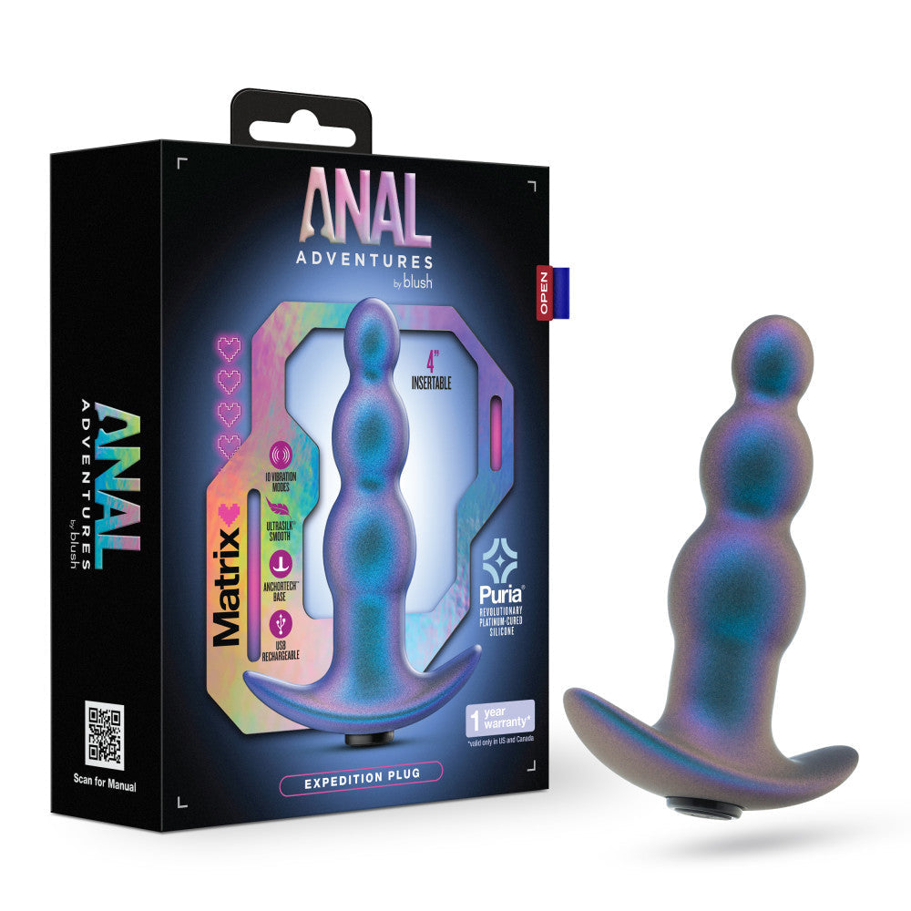 Anal Adventures Matrix Expedition Plug Lunar Blue | 810138370193 | Discreet Personal Wellness