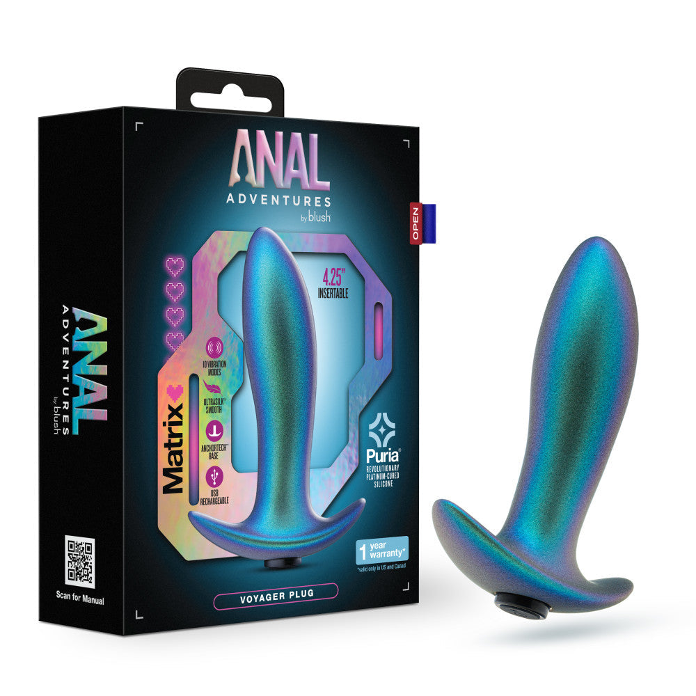 Anal Adventures Matrix Voyager Plug Neptune Teal | 810138370247 | Discreet Personal Wellness