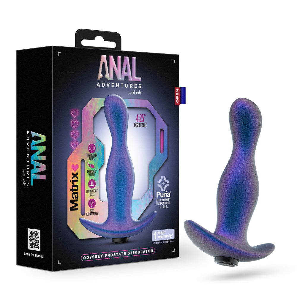 Anal Adventures Matrix Odyssey Prostate Stimulator Space Age Blue | 810138370506 | Discreet Personal Wellness