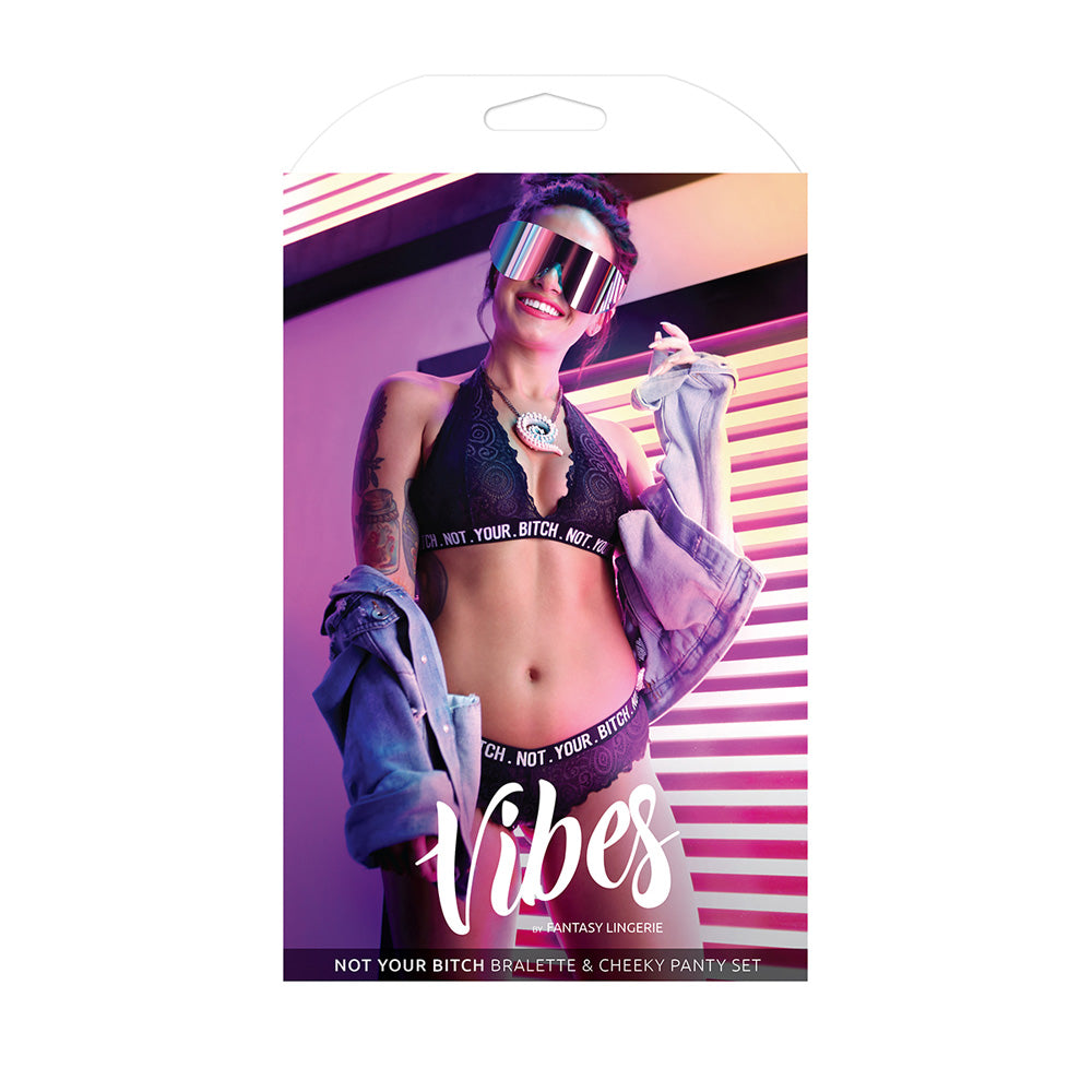Not Your Bitch Bralette & Cheeky Panty Set - L/XL Boxed | 811432028926 | Discreet Personal Wellness