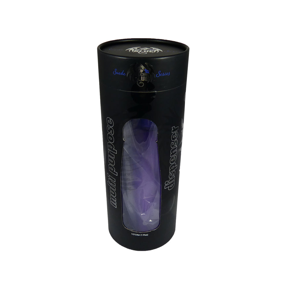 Purple Suede Aluminum Dispenser 500 ml. | 811490701205 | Discreet Personal Wellness