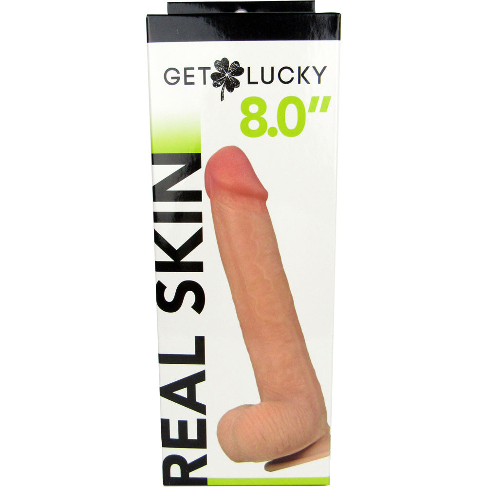 Get Lucky 8" Dual Layer Penis Flesh | 812024032451 | Discreet Personal Wellness