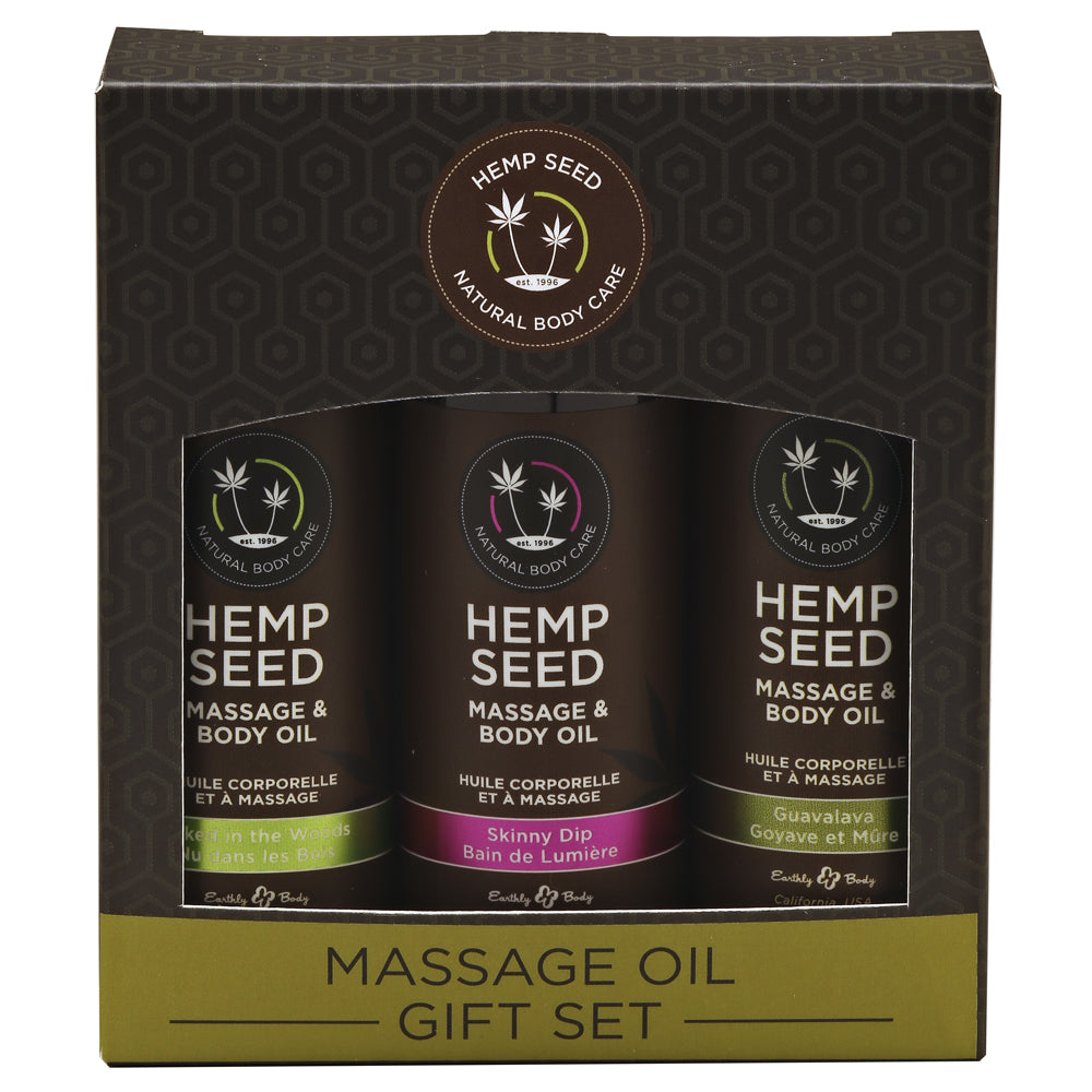 Earthly Body Massage Oil Gift Set Box | 814487020624 | Discreet Personal Wellness