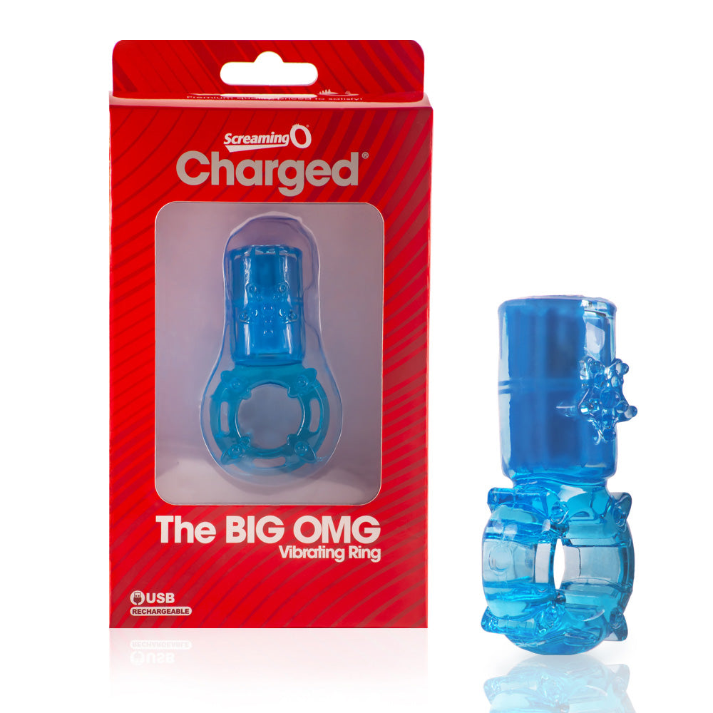 Big Omg Vibrating Ring Blue 1 Ct | 817483014109 | Discreet Personal Wellness
