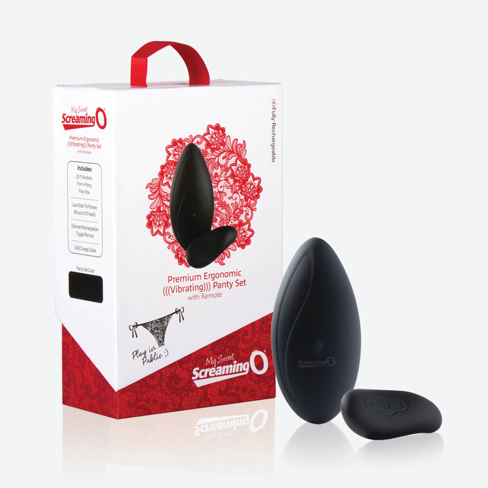 Premium Ergonomic Remote Panty Set Black 1 Ct | 817483014222 | Discreet Personal Wellness