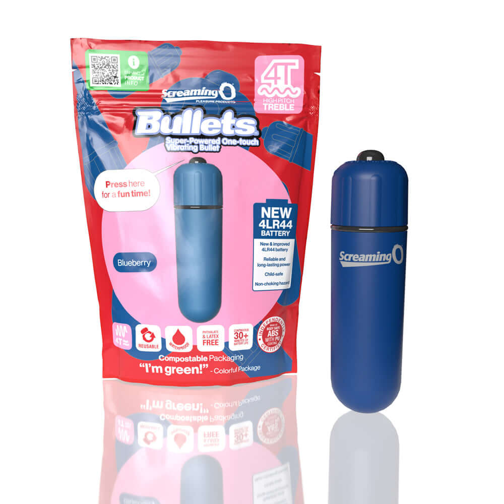 Screaming O 4T Bullet Blueberry 1 Ct | 817483015243 | Discreet Personal Wellness